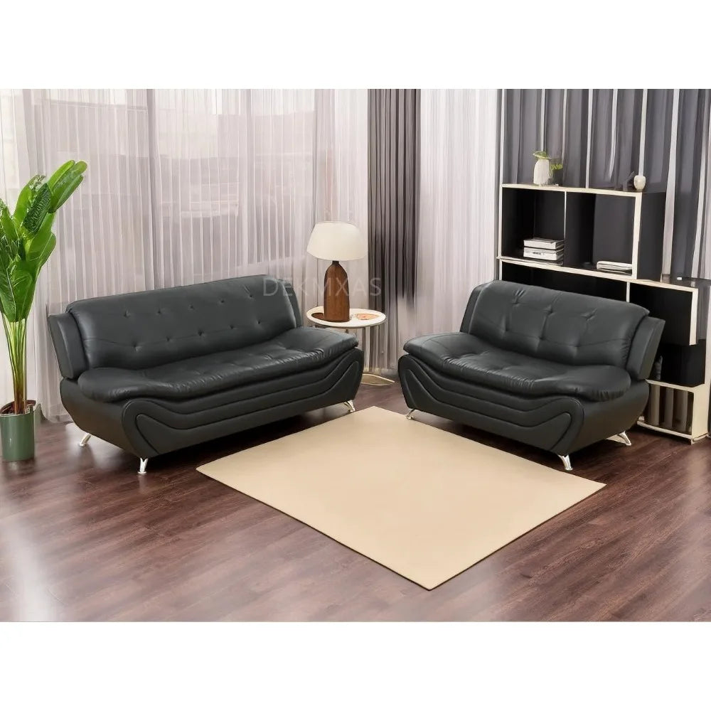 Living Room Leather Couches, Sofa for Bedroom, Apartment, Living Room Furniture Sets, Sofa+Loveseat, Living Room Couch Set