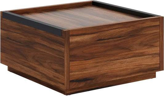 Manhattan Gate Coffee Table, L: 31.02" x W: 30.95" x H: 16.06", Blaze Acacia Finish