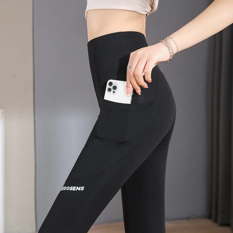 Seamless Leggings With Pocket Women Soft Workout Tights Fitness Outfits Yoga Pants High Waist Gym Wear Spandex Leggings