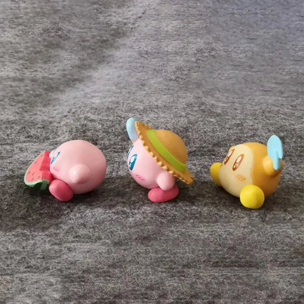 Anime Figure Kirby Frozen Summer Watermelon Ice Cream Kawaii Star Pink Doll Room Decorative Decoration Model Christmas Toy Gifts