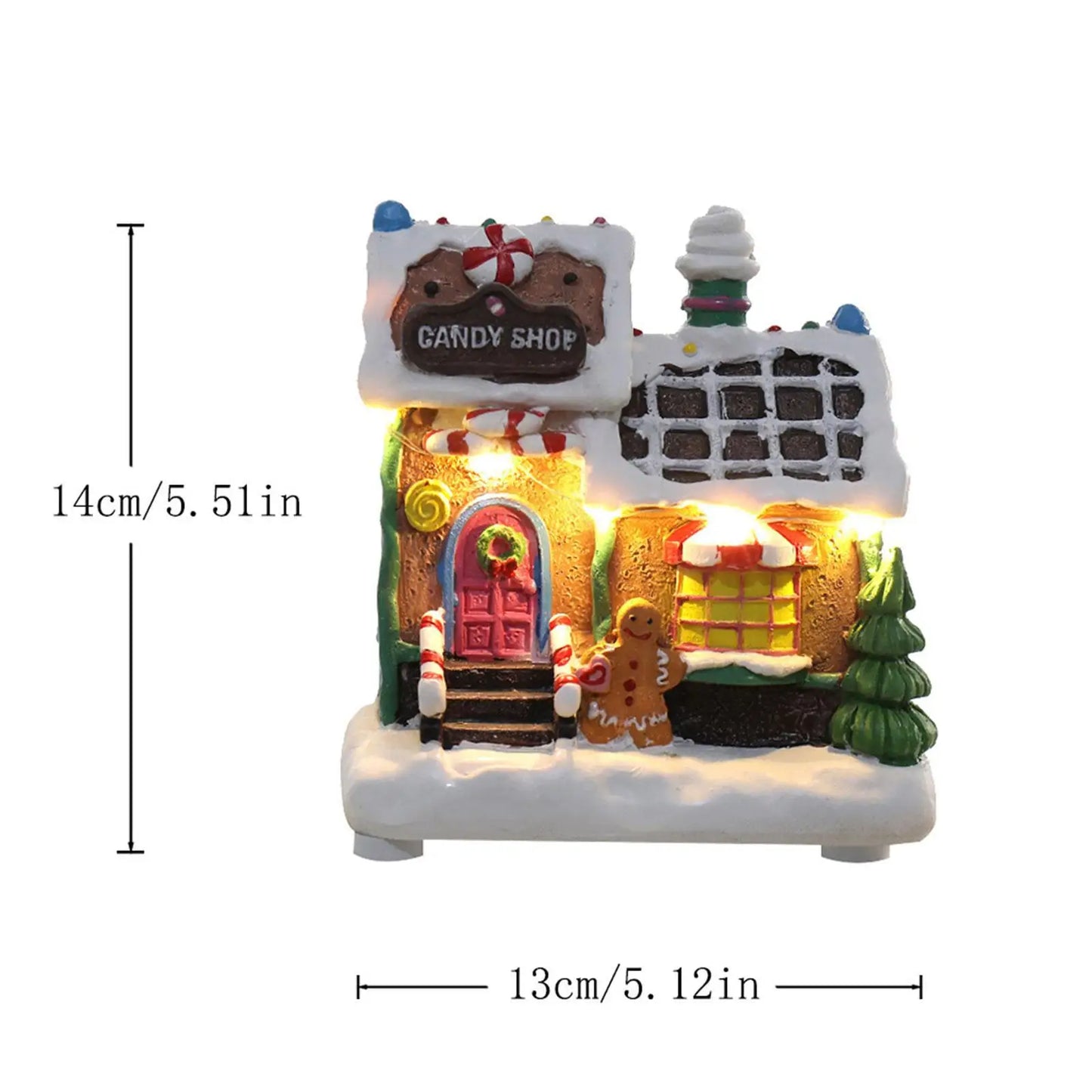 Lighted up Christmas Village House Xmas Decoration Christmas Scene House