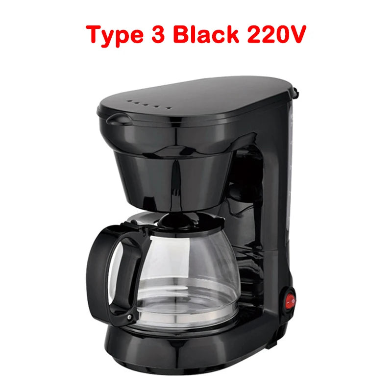 110V Electric Drip Coffee Maker 650ml Household Semi-automatic Brewing Tea Pot American Coffee Machine Espresso Cafe Maker 220V