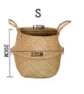 Seaweed Wicker Basket Rattan Hanging Flowerpot  Dirty Clothes    Storage    WF1015