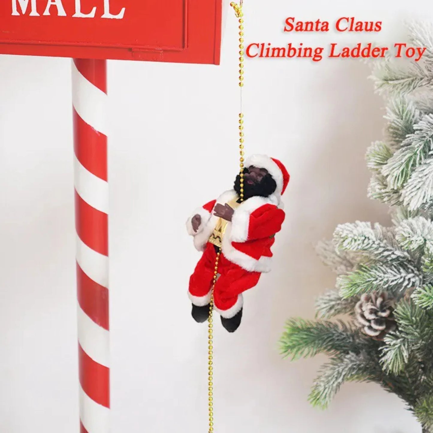 The Climbing Santa Claus PVC Plush Fabric Christmas Ornament Decoration Perfect Accessory To Help Create Festive Environment