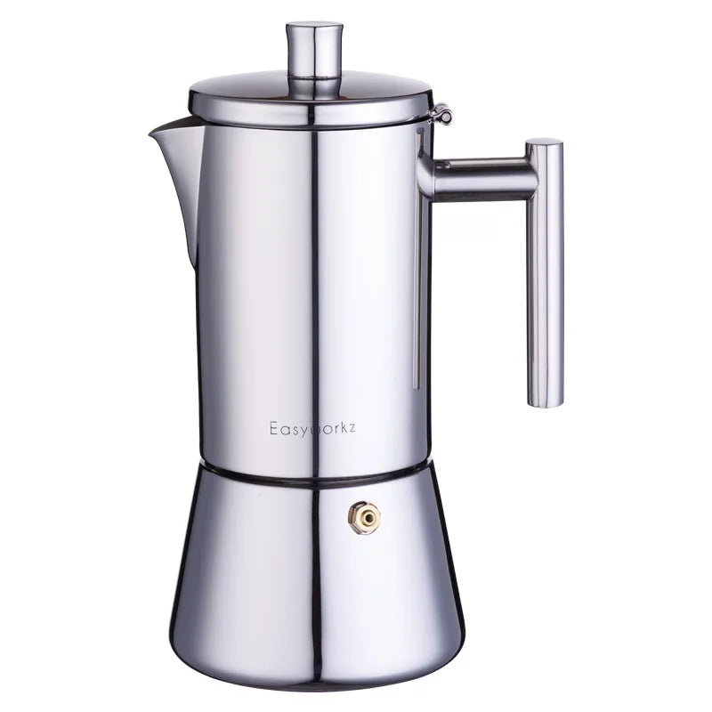 Espresso Stainless Steel Coffee Maker Moka Pot Induction Heating Espresso Brewing Machine