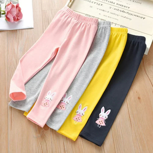 Baby Girls  Pants Toddler Kids Cartoon Printed Leggings 2024 Spring Autumn Trousers Children's Korean Style Clothing