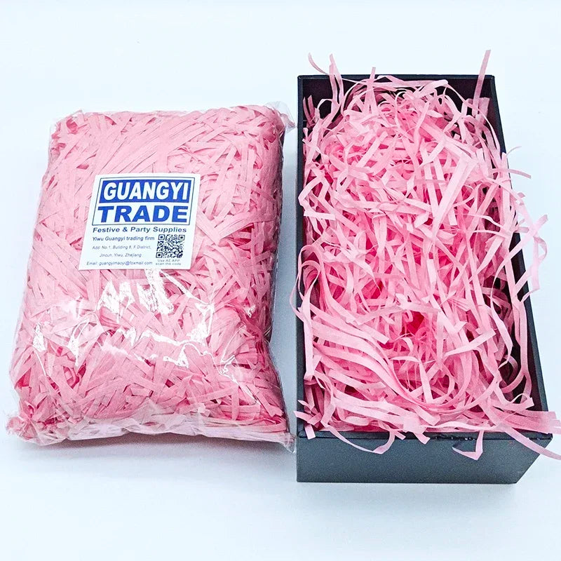 100g Box Filler for Gift Colorful Raffia Shredded Paper Filler Birthday or Wedding Party DIY Candy Material Packaging Filler