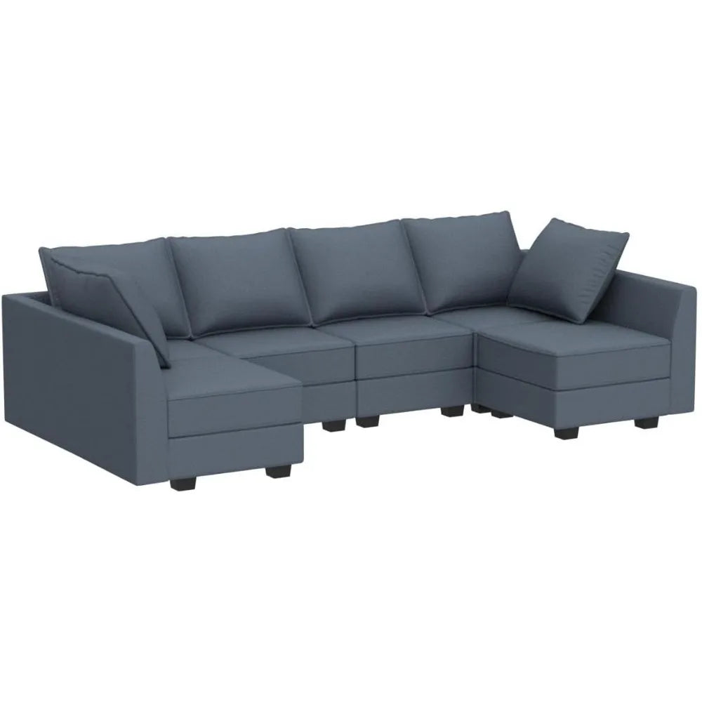 U-Shaped Modular Sectional Sofas, Sectional Couch with Storage Seats U Shape Sofa-2,Living Room Sofa