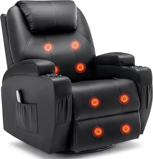 Recliner Chair,Rocking Chair with Massage and Heat,360° Swivel Recliner Chairs for Adults,for Bedroom,Nursery,Living Room Chairs