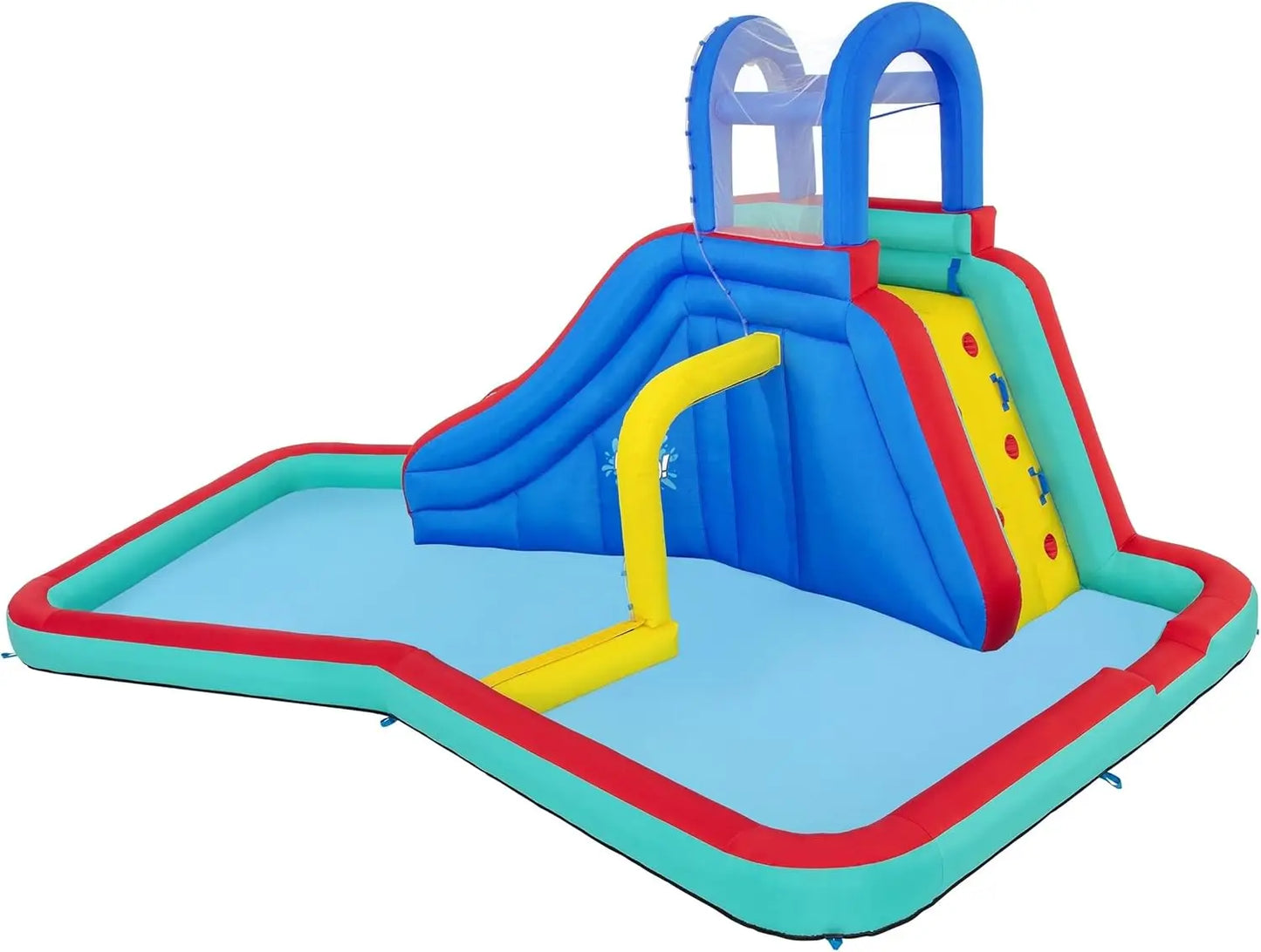 Waves Mega Water Park | Inflatable Slide and Pool Fits Up to 6 Children