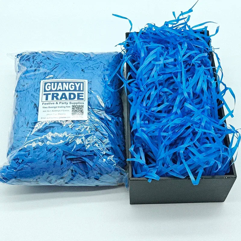 100g Box Filler for Gift Colorful Raffia Shredded Paper Filler Birthday or Wedding Party DIY Candy Material Packaging Filler