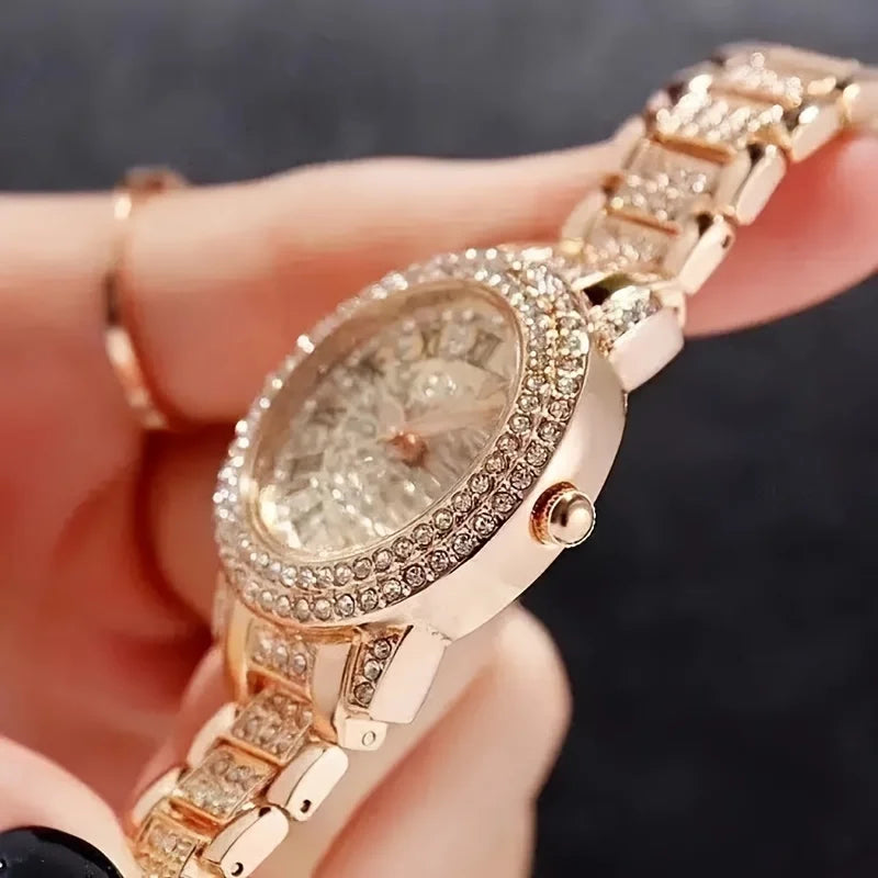 Women's Luxury Crystal Exquisite Wristwatch Quartz Relogio Feminino Casual Ladies Watches Clock Montre Femme Mujer Female Saati