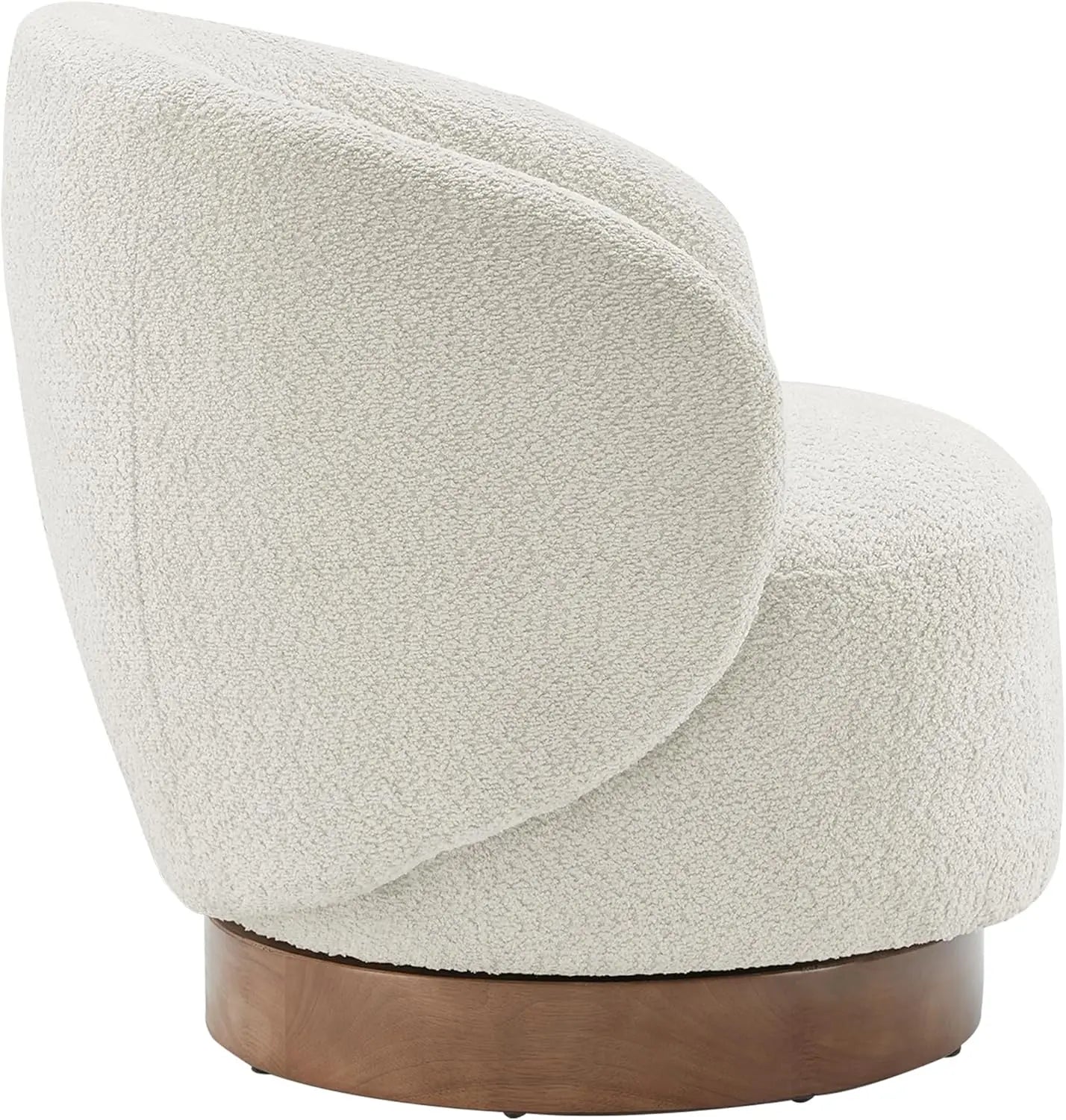 Chair Modern Round Barrel Armchair Upholstered Performance Fabric for Bedroom Reading Waiting Living Room, 22-inch Wide Seat