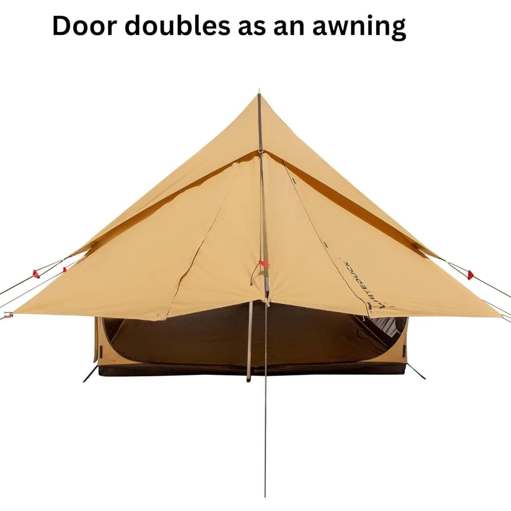 Rover Canvas Scout Tent, (2.4 X 2.75 M)with Stove Jack- Waterproof, 4 Season Luxury Outdoor Camping and Glamping Yurt Tents