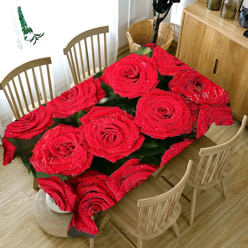 3d Printed Pattern Tablecloth Waterproof Tablecloth Rectangular Tablecloth Room Decoration Wedding Decoration Accessories