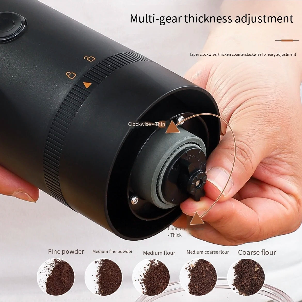 Portable Electric Coffee Mill, USB Charging, Small Coffee Machine