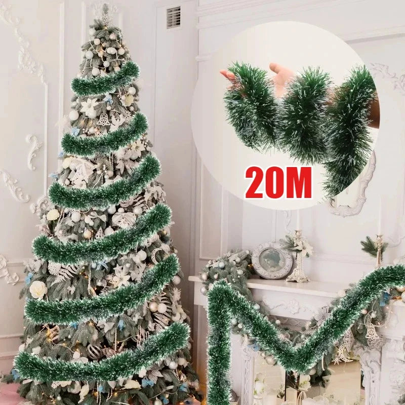 Christmas Decoration Green Belt Wreath DIY Christmas Tree Decoration Green Belt Wreath Hanging Pendant Home Party Decoration