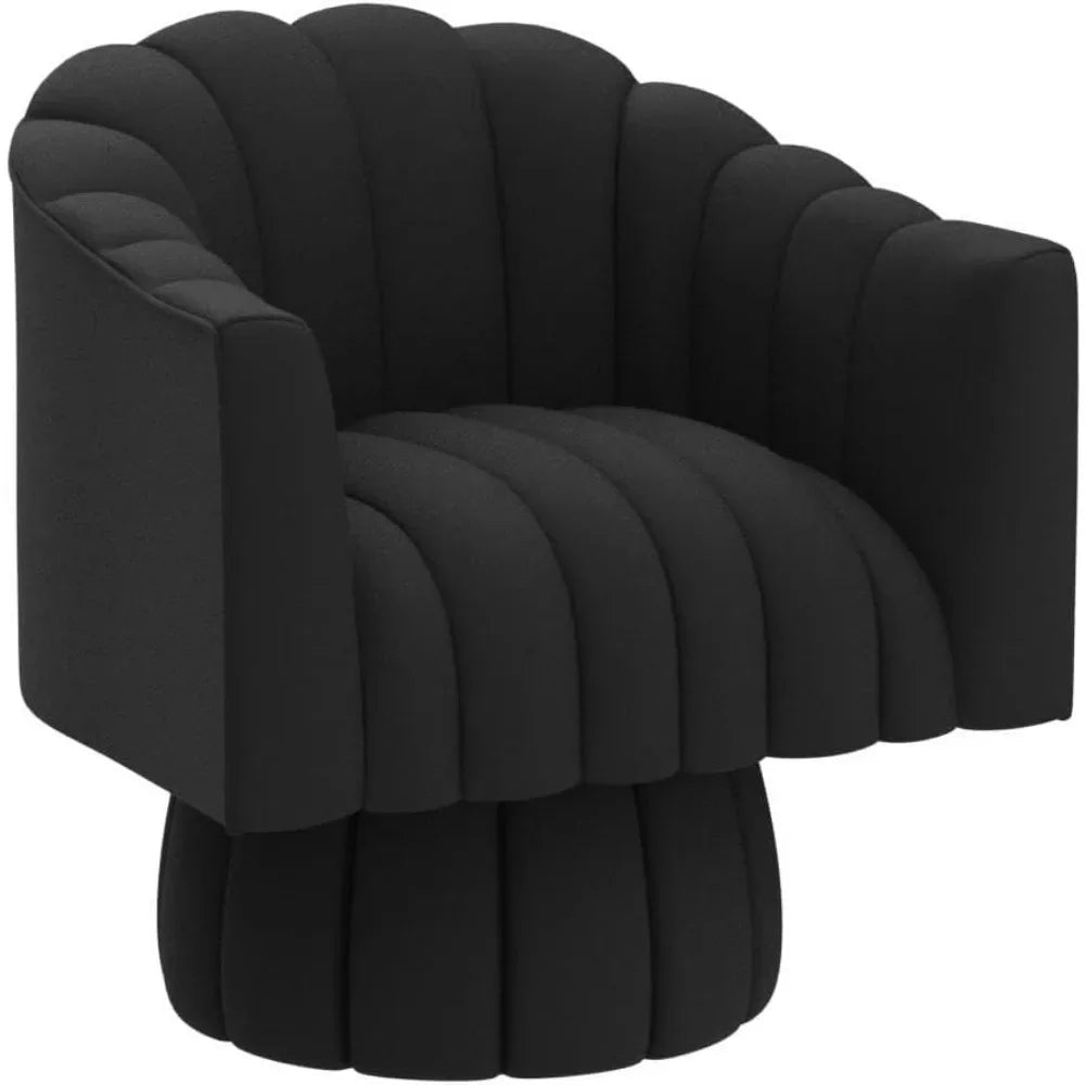 360 Degree Swivel Cuddle Barrel Accent Sofa Chairs, Fluffy Velvet Fabric Chair for Office, Waiting Rooms, Living Room Chairs