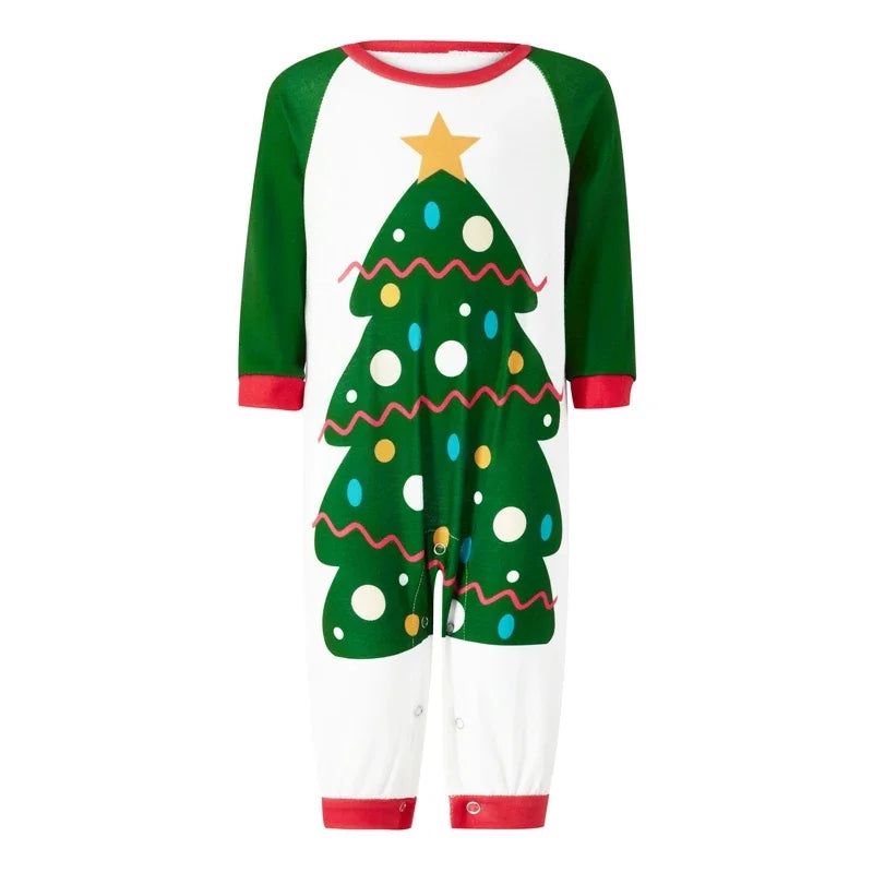 hirigin Christmas Family Matching Pajama Sets Cute Christmas Tree Elk Sleepwear Holiday PJS Sleepwear for Couples Kids Baby