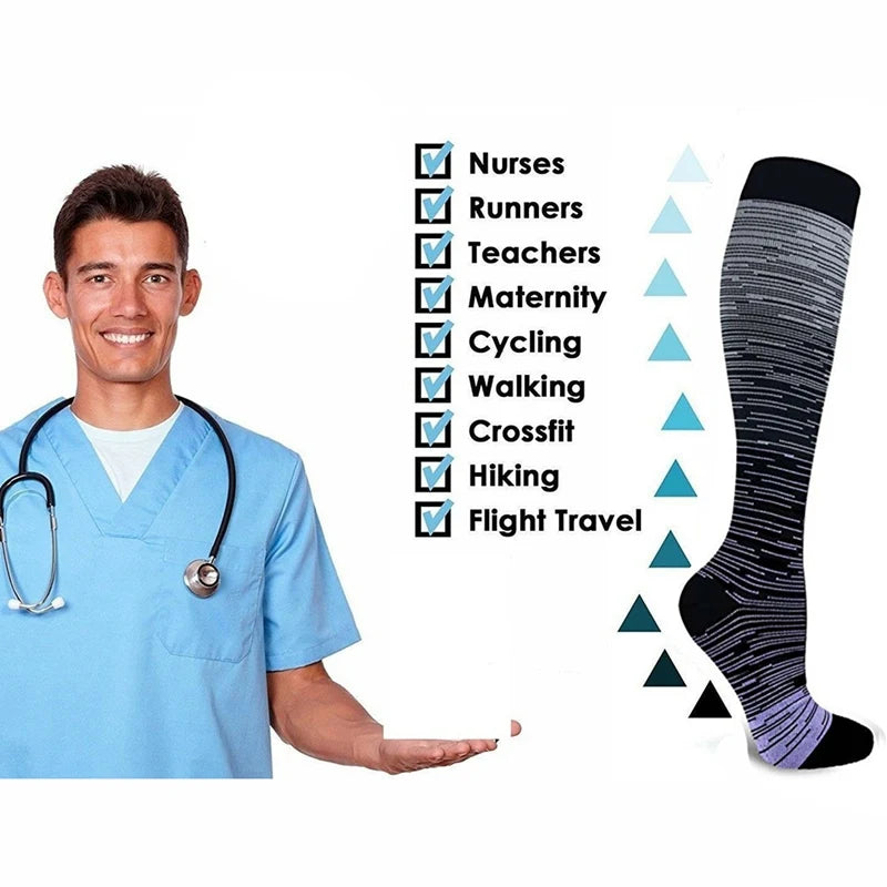 Kompressionsstrümpfe für die Krankenpflege, Strümpfe für Damen und Herren, beste medizinische Krankenpflege, Wander-, Reise-, Flugsocken, Lauf- und Fitnesssocken