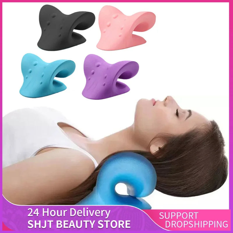 Neck Massage Pillow Cervical Spine Stretch Muscle Relaxation Traction Neck Stretcher Massage Relieve Pain Spine Correction