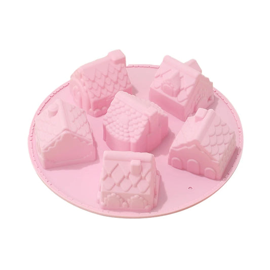 3D Christmas Silicone Cake Mold Gingerbread House Mold Gingerbread Moldes De Silicona Reposteria Y Pasteleria Accesorios