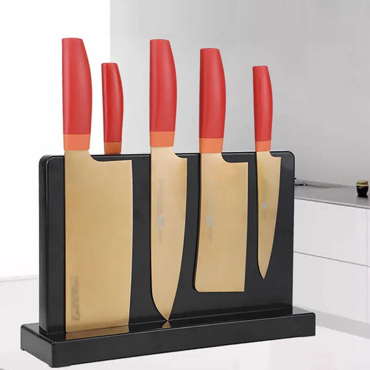 Heavy Duty Thick Magnetic Knife Holder Universal Home Restaurant Chef Kitchen Knife Stand Multiple Knives Storage Knife Block