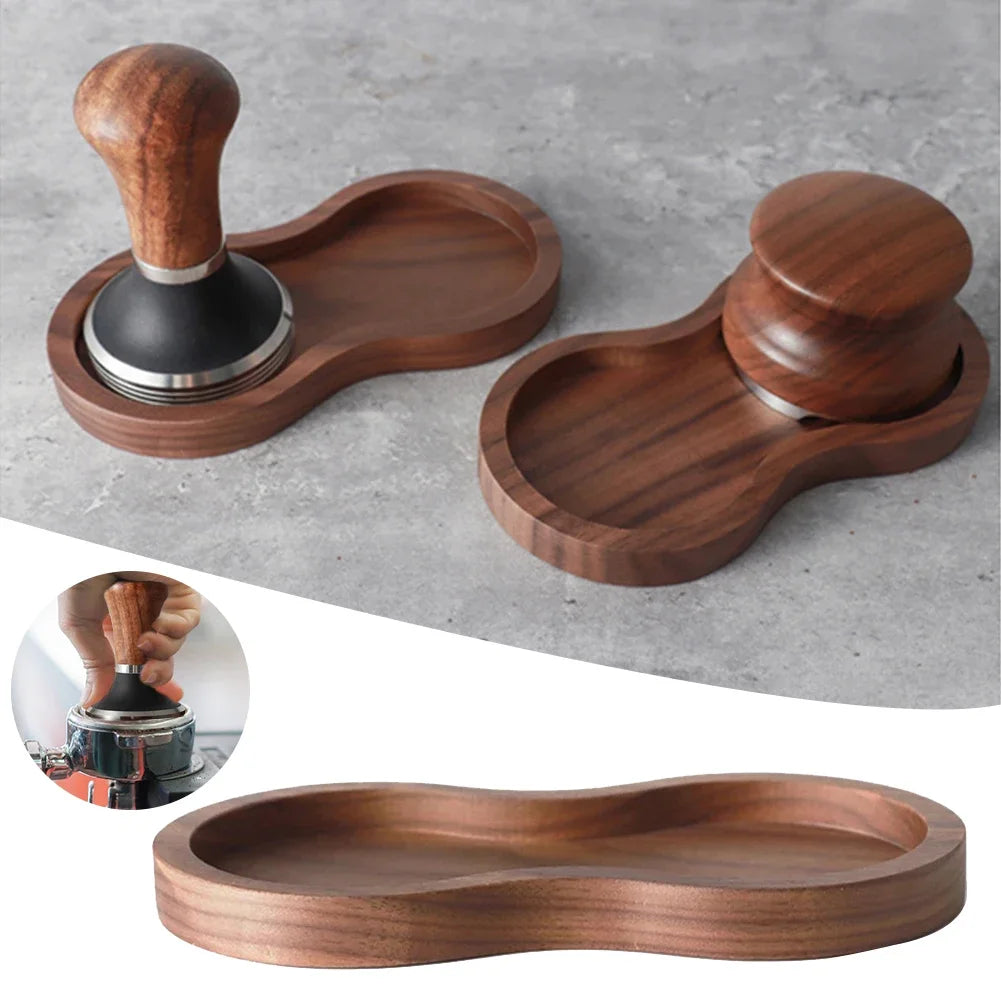 Wooden Espresso Coffee Tamper Station for 51mm/53mm/58mm Fluted Tampering Holder Corner Brastia Coffeeware Tamping Accessories