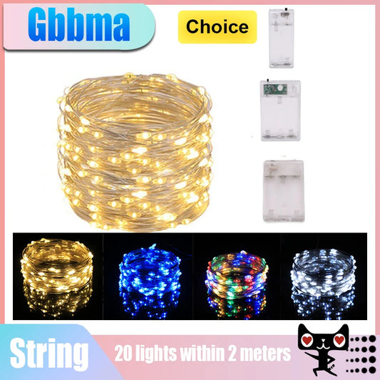 1/2M AA LED String Lights，Colorful LED waterproof lamp belt, outdoor decorative lighting belt, decorative wedding Christmas