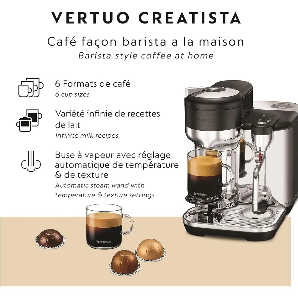 Nespresso the Vertuo Creatista Coffee and Espresso Maker , Black Truffle