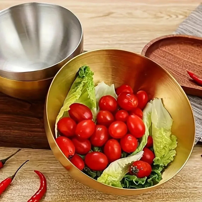 Stainless Steel Salad Basin Mixing Bowl Household and Scale Cooking Kitchen Knead Dough Cooking Baking Cream Style Tableware