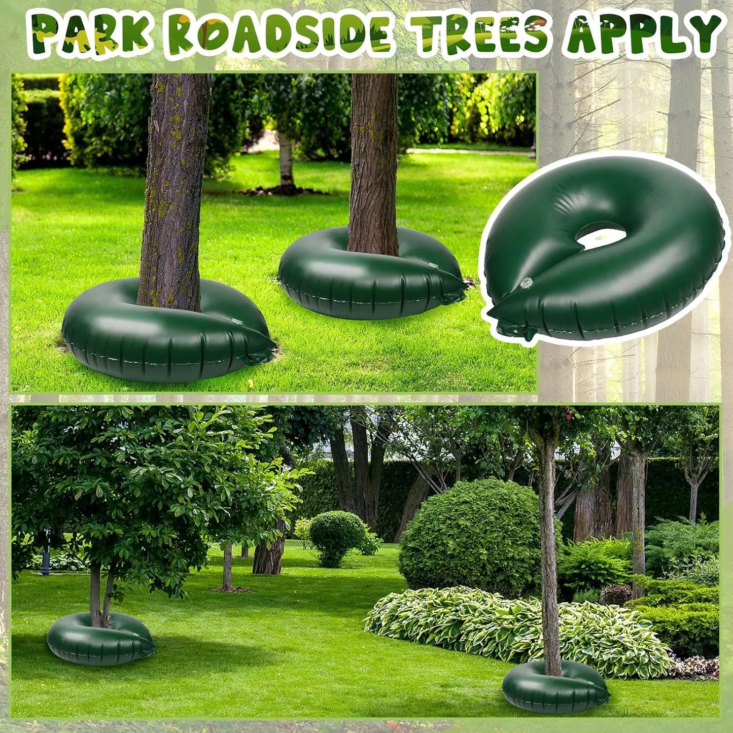 50 Pack 15 Gallon Tree Watering Ring Bag Slow Release Reusable Tree Water Bag Bulk Heavy Duty Automatic Drip Tree Irrigation