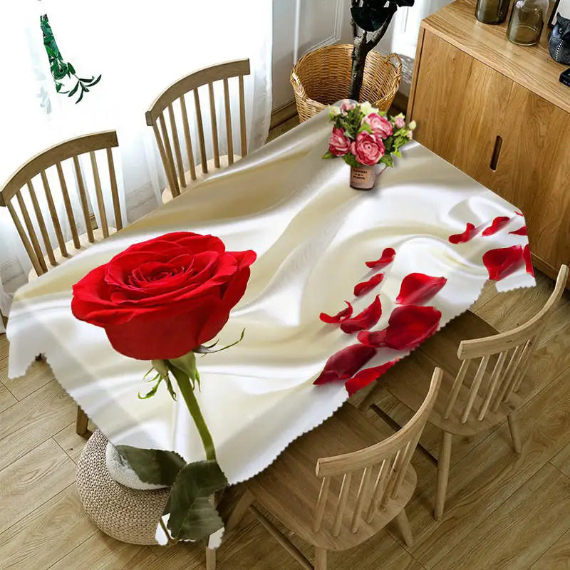 3d Printed Pattern Tablecloth Waterproof Tablecloth Rectangular Tablecloth Room Decoration Wedding Decoration Accessories