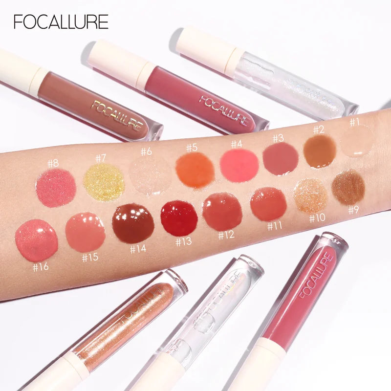 FOCALLURE Feuchtigkeitsspendender flüssiger Lippenstift mit hoher Pigmentierung, aufpolsternder Lipgloss, wasserfester, nicht klebriger Lippenbalsam, Lippentönung, Make-up-Kosmetik