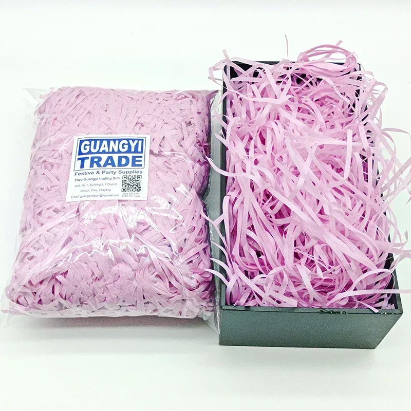 100g Box Filler for Gift Colorful Raffia Shredded Paper Filler Birthday or Wedding Party DIY Candy Material Packaging Filler