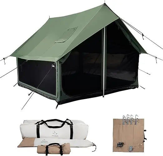 Rover Canvas Scout Tent, (2.4 X 2.75 M)with Stove Jack- Waterproof, 4 Season Luxury Outdoor Camping and Glamping Yurt Tents