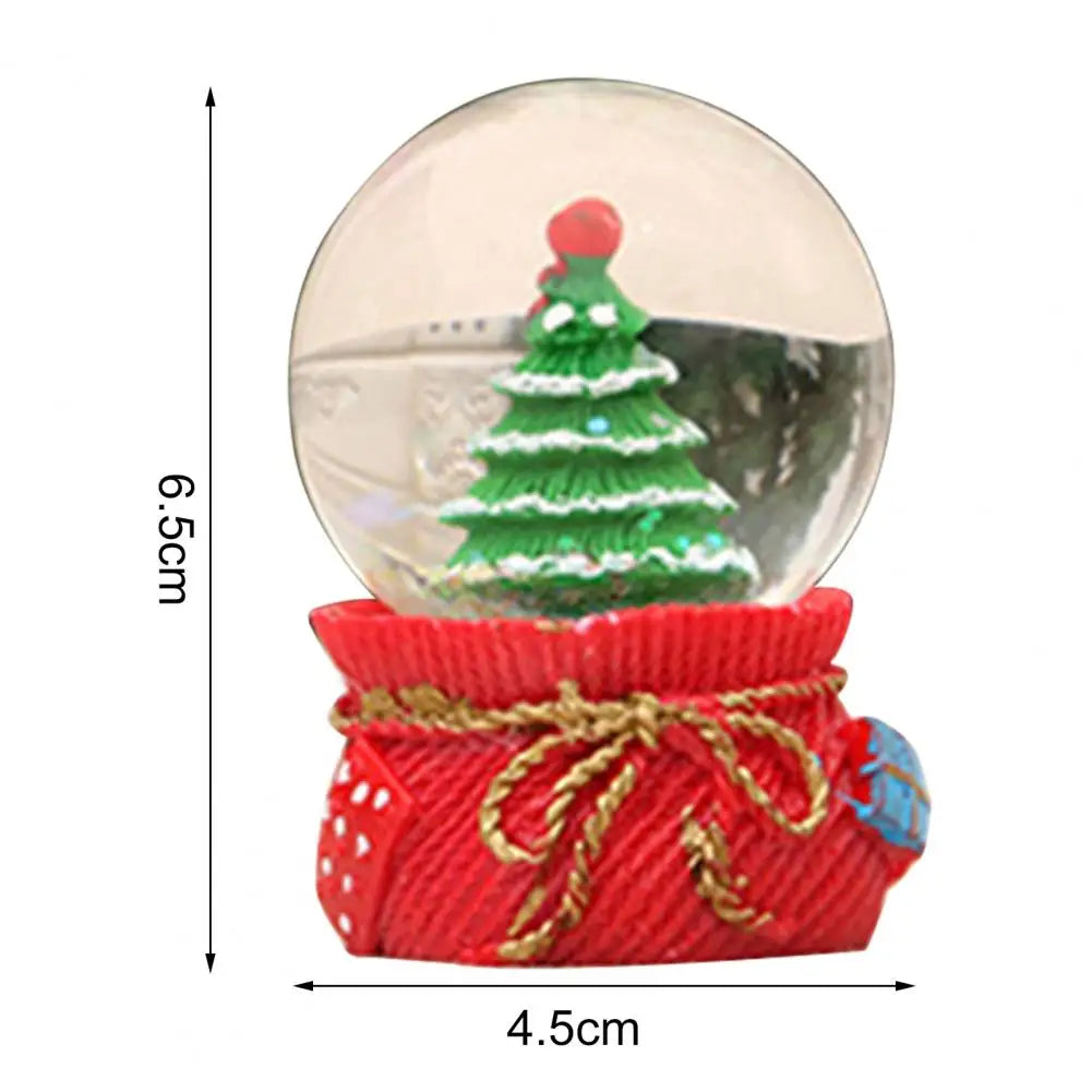 Christmas Glass Snow Globe Decor Holiday Decor Glowing Crafts Santa Claus Tree Snowman Glass Ball Ornament Home Decoration