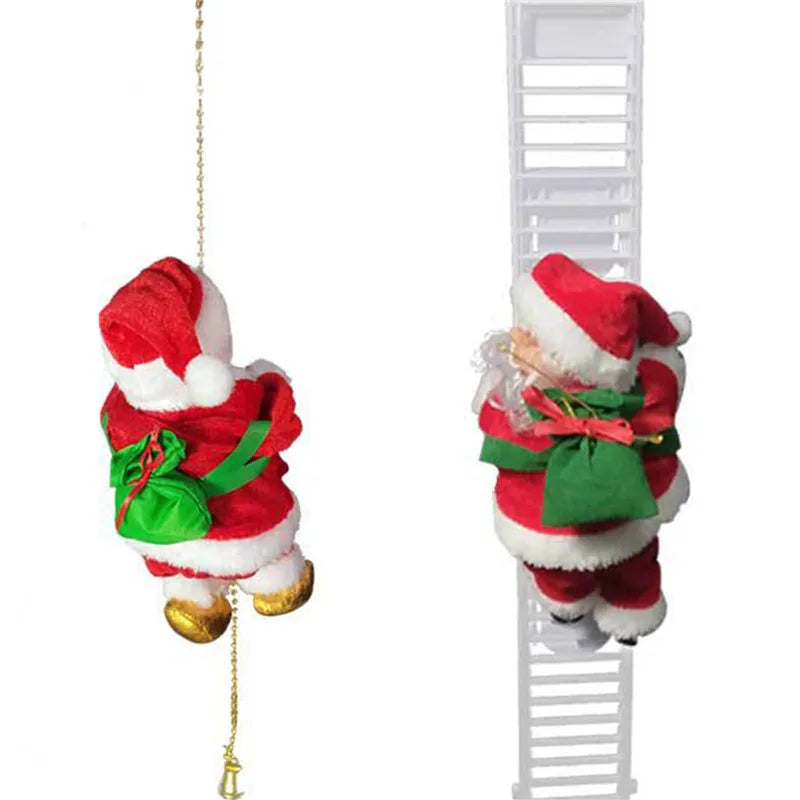 Santa Claus Climbing Ladder Ornaments Xmas Tree Santa Claus Climbing Ladder Rope Hanging Pendant Merry Christmas Decor