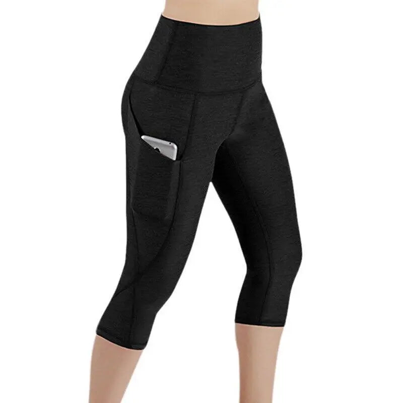 New High Waist Legging Pockets Fitness Bottoms Running Sweatpants for Women Quick-Dry Sport Trousers Workout Yoga Pants 2024