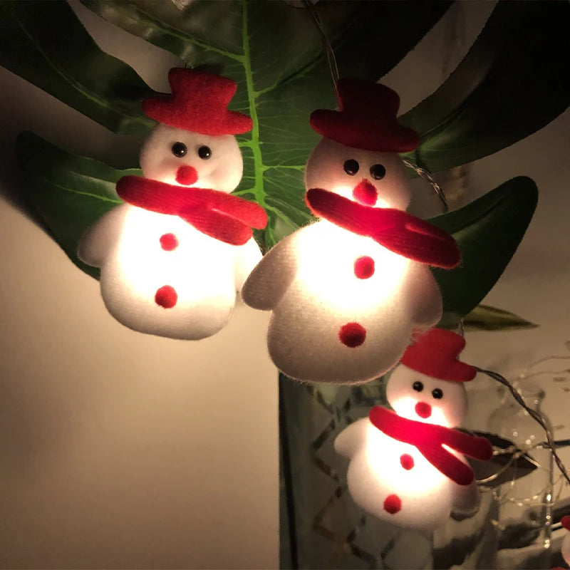 Christmas Snowman LED Garland String Light Merry Christmas Decorations  For Home Cristmas Tree Ornament Xmas Navidad Gifts 2025