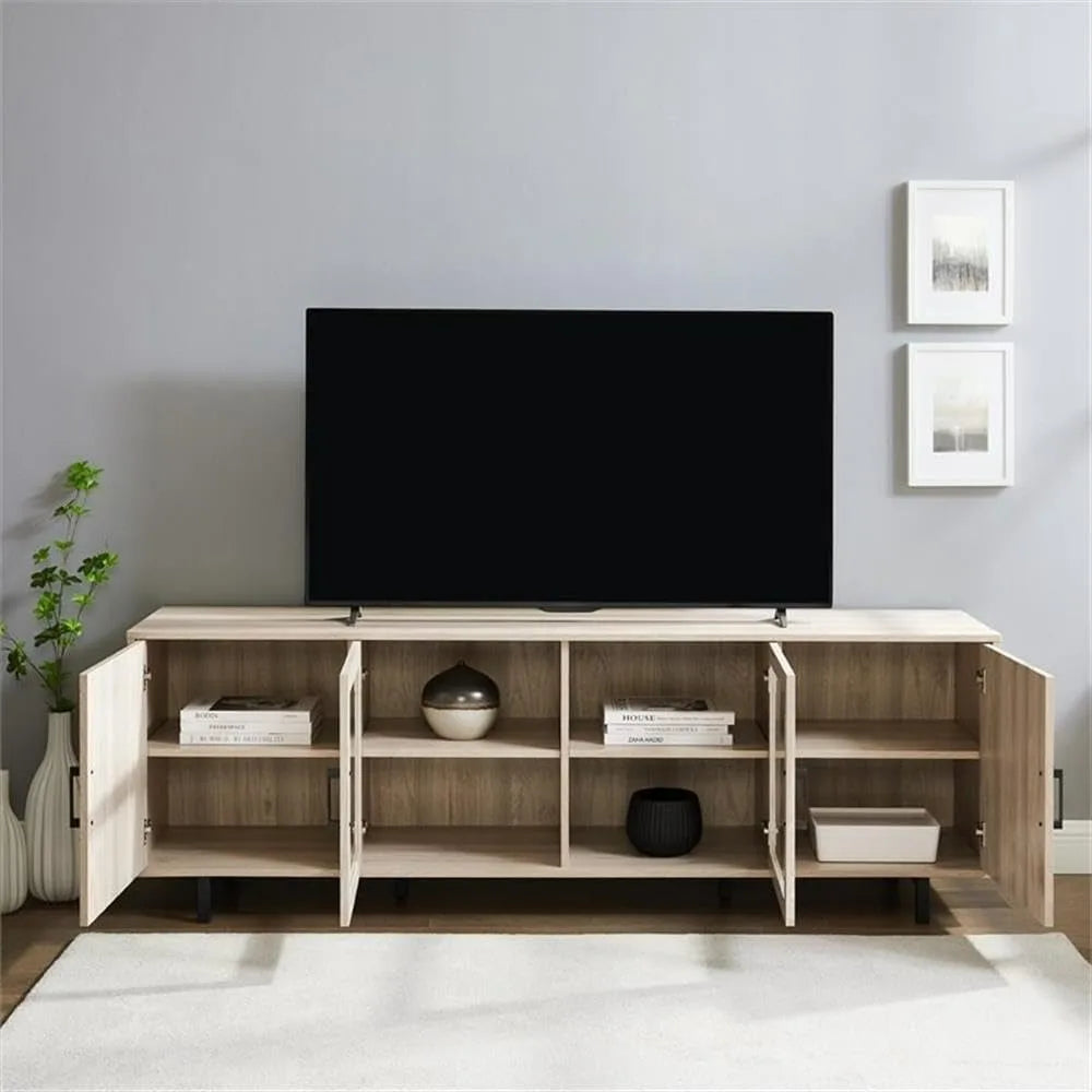 Harper Modern 4 Door Herringbone Stand for TVs up to 80 Inches, 70 Inch, Electronic Devices, Media, and Related Accessorie