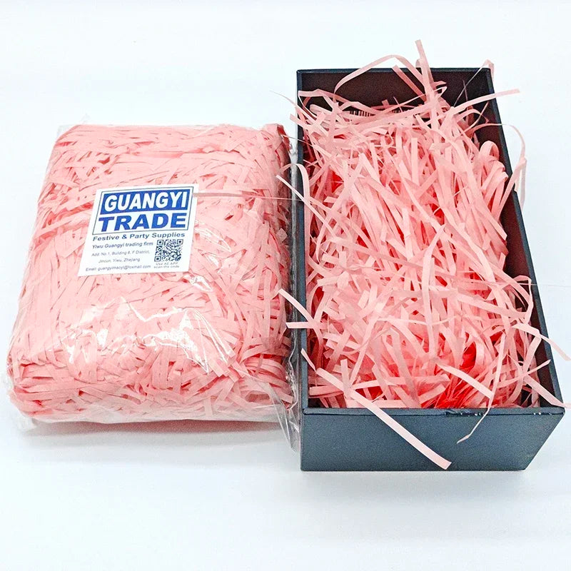 100g Box Filler for Gift Colorful Raffia Shredded Paper Filler Birthday or Wedding Party DIY Candy Material Packaging Filler