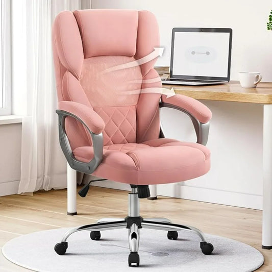 Desk Chair Ergonomic Office Chair, Comfy Office Chairs for Women Desk Chairs with Wheels, High Back Mesh,Office Chairs