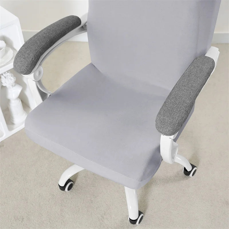 1pc Office Chair Cover Stretch Anti-dirty Elastane Cloth Computer Seat Cover Slipcover Universal Non-slip Game Chair Covers