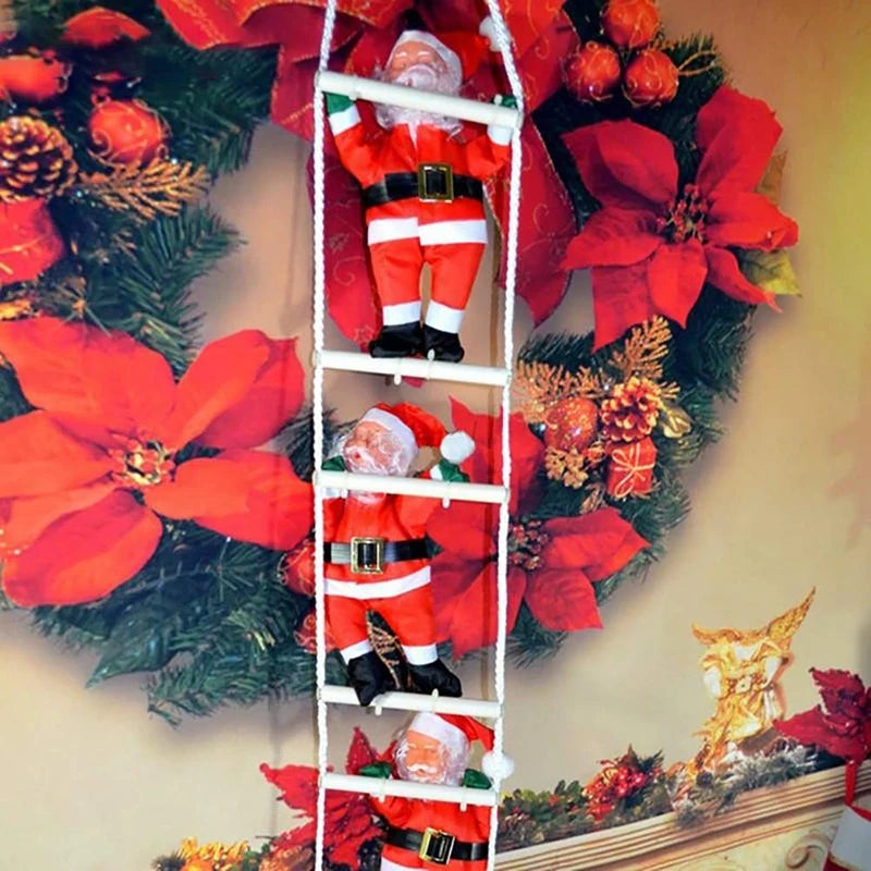 Christmas Electric Santa Claus Music Climbing Ladder Doll Xmas Kids Gift Climbing Santa For Home Navidad Noel Kerst Santa Claus