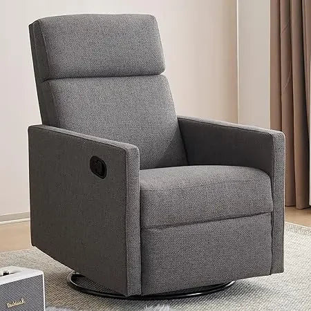 Swivel Rocking Recliner Chair for Adults, Rocker Nursery Glider Chair for Living Room,   Fabric Sofa Chair ，Living Room Chairs