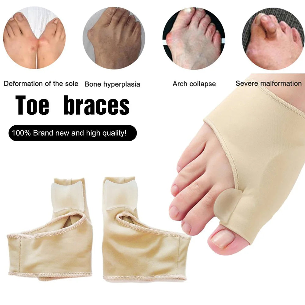 2 Stücke = 1 Paar Big Toe Separator Hallux Valgus Schmerzlinderung Bunion Corrector Frauen Männer Weiche Gel Toe Straightener Orthesen Fußpflege