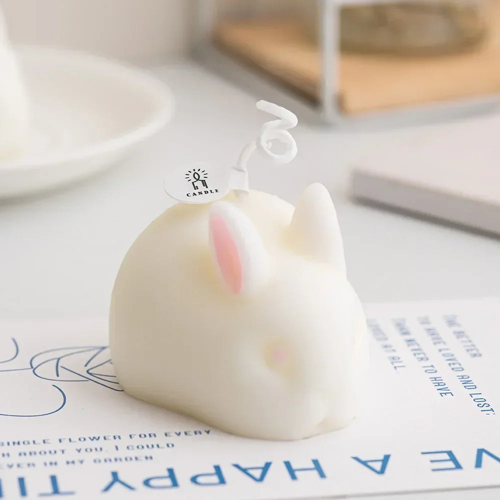 Kawaii Rabbit Candle Room Decor Candlelight Dinner Scented Aromatic Candles Home Decorative Candles Wax Birthday Candles Gift