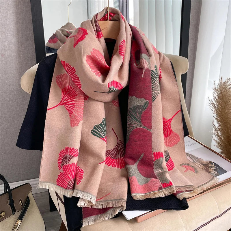 2024 Fashion Thick Shawl Wraps Women Cashmere Scarf Winter Warm Neck Scarves Bufanda Design Soft Blanket Poncho Bandana Echarpe