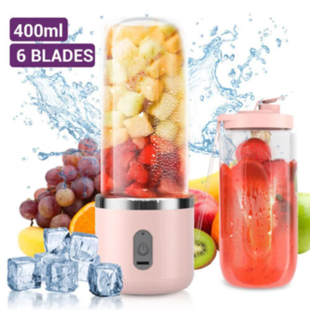 Electric Juice Maker Portable Blender Smoothie Mini Juicer Fruit Hine 400Ml